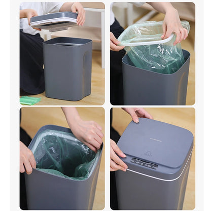 14L Intelligent Trash Can Automatic Smart Sensor Garbage Dustbin Home Electric Rubbish Waste Bin for Office Kitchen Bathroom