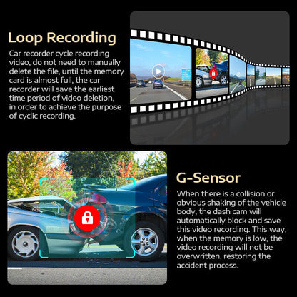 4K Wifi Front Dash Cam Parking Mode G-Sensor for Car Free APP GPS Video Recorder