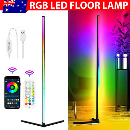 160CM RGB Floor Lamp Corner Light Stand LED Bluetooth Remote Control Streaming