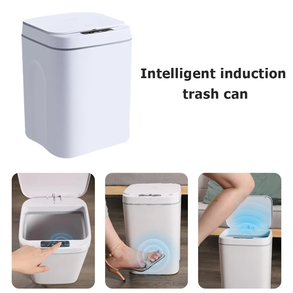 14L Intelligent Trash Can Automatic Smart Sensor Garbage Dustbin Home Electric Rubbish Waste Bin for Office Kitchen Bathroom