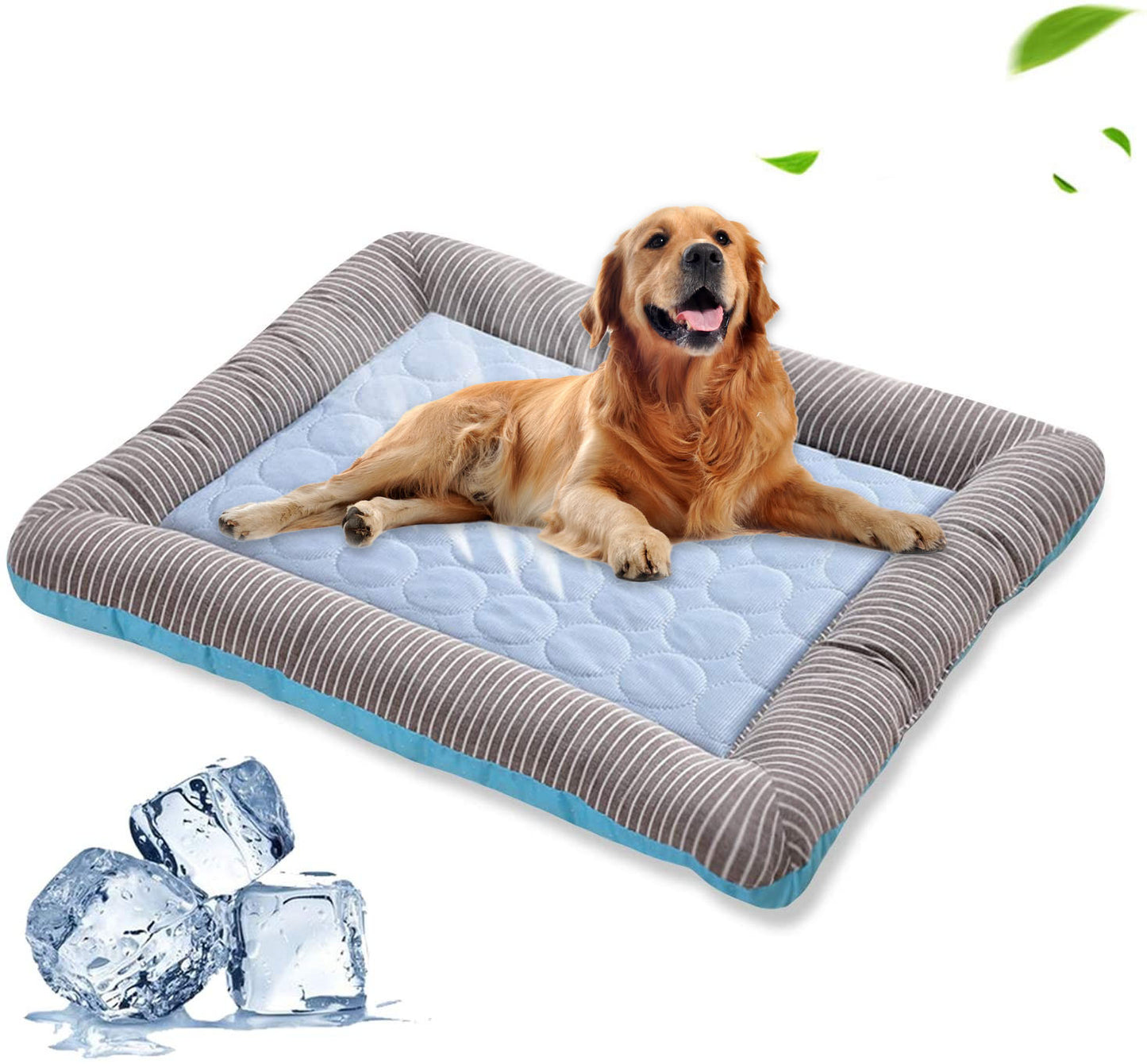 Pet Cooling Pad Bed for Dogs Cats Puppy Kitten Cool Mat Pet Blanket Ice Silk Material Soft for Summer Sleeping Blue Breathable